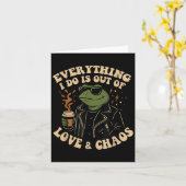 Everything I Do Is Out Of Love And Chaos Funny Fro カード (黄色い花)