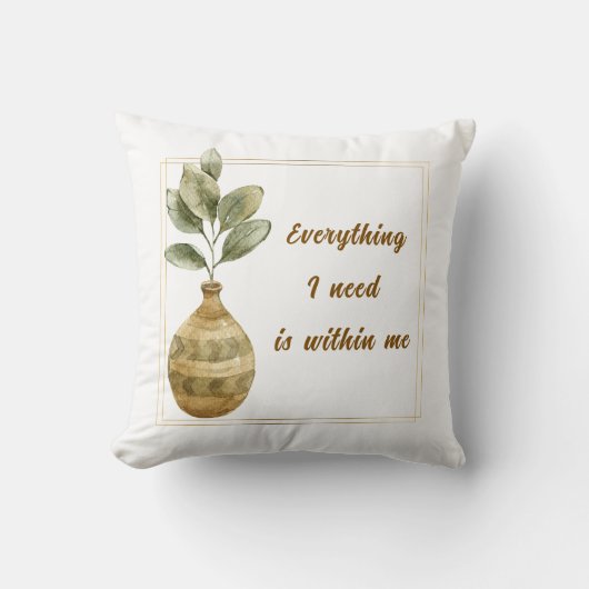 Everything I Need is Within Me Square Cushion クッション (正面)