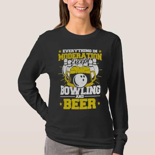 Everything in Moderation Except Bowling and Beer M Tシャツ (正面)