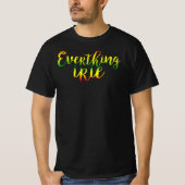 Everything Irie - g00d Vibes Onlyラスタレゲエ Tシャツ (正面)