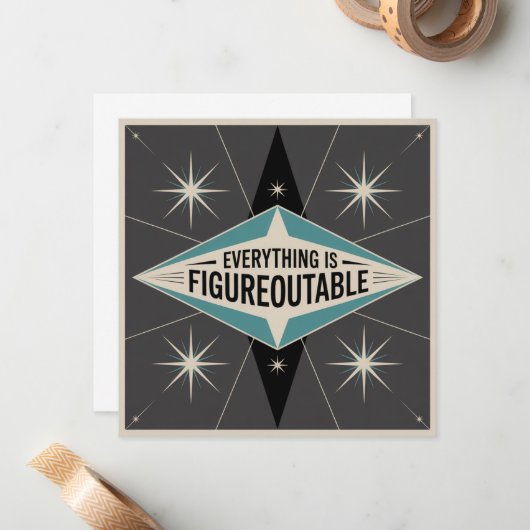Everything Is Figureoutable ノートカード (正面/裏面インサイチュ)