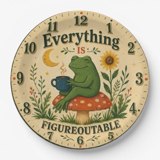 Everything Is Figureoutable Frog ペーパープレート (正面)