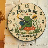 Everything Is Figureoutable Frog ラージ壁時計