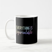 Everything Is Figureoutable Teacher Motivational - コーヒーマグカップ (左)