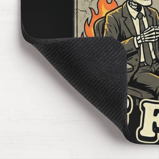 Everything Is Fine | Funny Skeleton Dumpster Fire マウスパッド (コーナー)