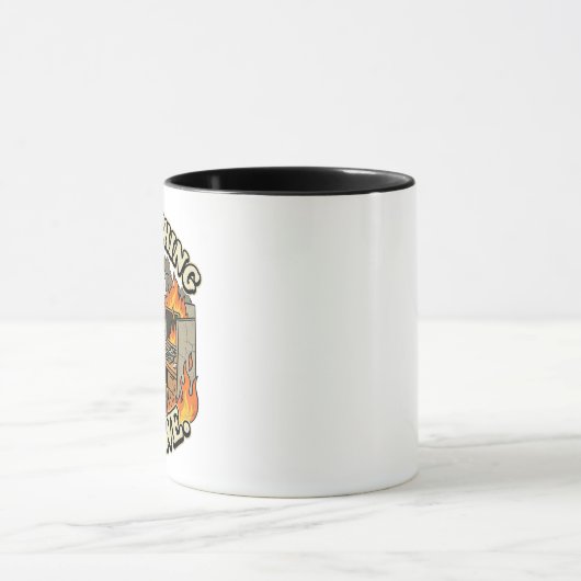 Everything Is Fine | Funny Skeleton Dumpster Fire  マグカップ (中央)