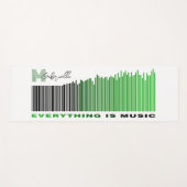 Everything is Music Green Soundバーコードモノグラム ヨガマット (正面(横))