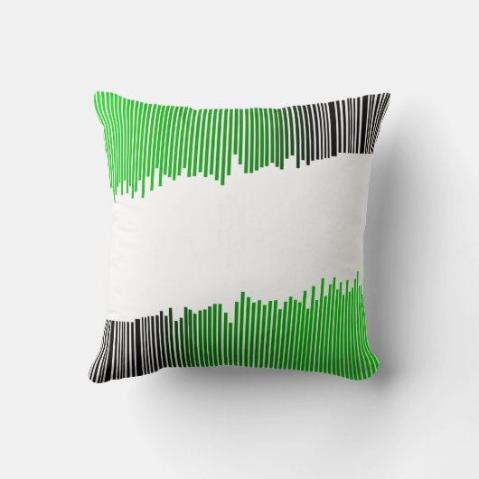 Everything is Music Song Player Green Barcode クッション (裏面)