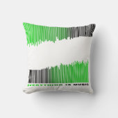 Everything is Music Song Player Green Barcode クッション (正面)