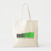 Everything is Music Song Player Green Barcode トートバッグ (正面)