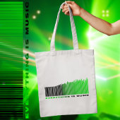 Everything is Music Song Player Green Barcode トートバッグ