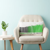 Everything is Music Song Player Green Barcode ランバークッション (椅子)