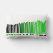 Everything is Music Song Player Green Barcode ランバークッション (正面)