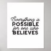 Everything is possible for one who believes ポスター (正面)