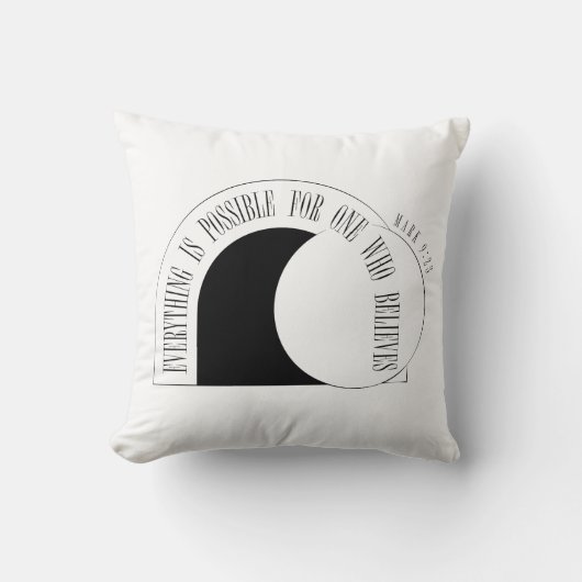  Everything is Possible - Mark 9:23 クッション (正面)