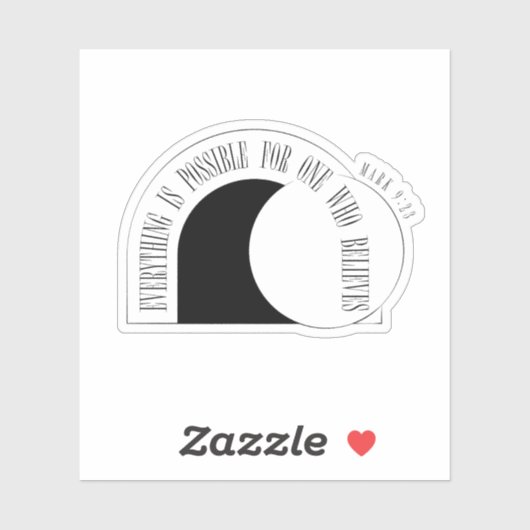  Everything is Possible - Mark 9:23 シール (シート)