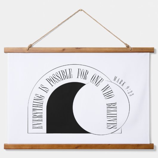  Everything is Possible - Mark 9:23 吊り下げ型タペストリー (正面)