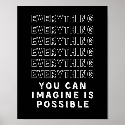 Everything Is Possible Motivational ポスター (正面)