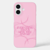 Everything that is mine, will find me Quote, Pink Case-Mate iPhoneケース (裏面)