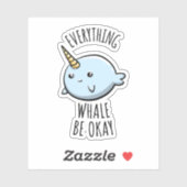 Everything Whale Be Okシール シール (シート)