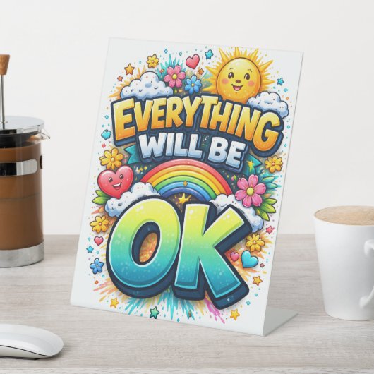 Everything Will Be OK 台座サイン (インサイチュ)