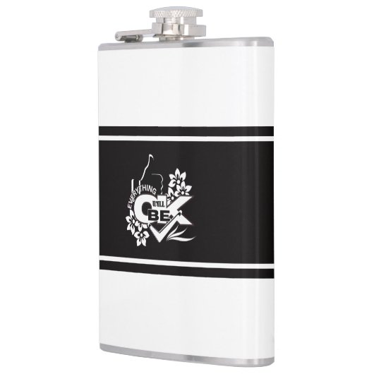 Everything Will Be OK" Motivational Graphic Tee フラスク (左)