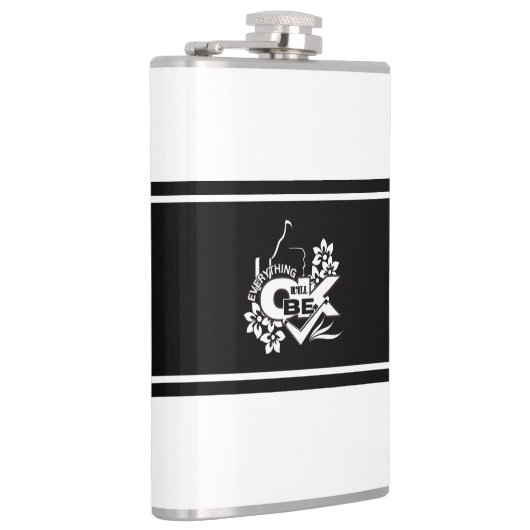 Everything Will Be OK" Motivational Graphic Tee フラスク (右)