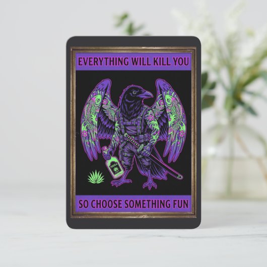 「Everything Will Kill You Eagle Postcard - Dark Hu 招待状 (スタンド正面)