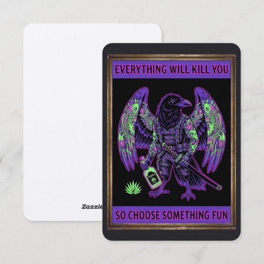 「Everything Will Kill You Eagle Postcard - Dark Hu 招待状 (正面/裏面)