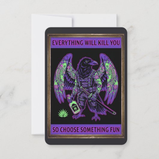 「Everything Will Kill You Eagle Postcard - Dark Hu 招待状 (正面)