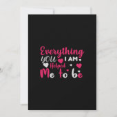 everything you i'm helped me to be 招待状 (正面)