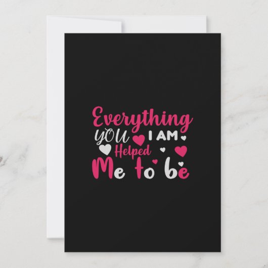 everything you i'm helped me to be 招待状 (正面)