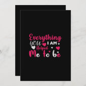 everything you i'm helped me to be 招待状 (正面/裏面)