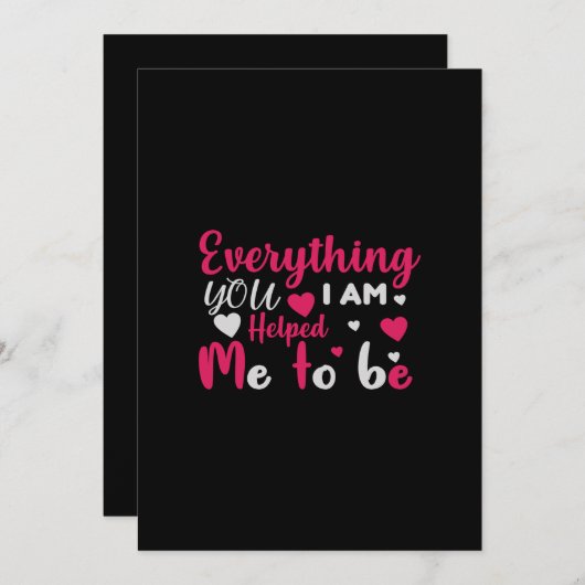 everything you i'm helped me to be 招待状 (正面/裏面)