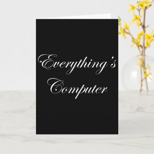 Everythings Computer In A Tesler Donald Trumps Ele カード (黄色い花)