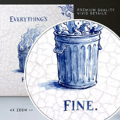 Everything's Fine Delft Blue Dutch Style  タイル