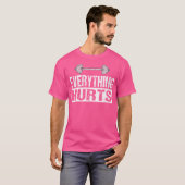 Everythy Titures - Barbellおもしろいトレーニングジョーク Tシャツ (正面フル)