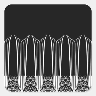 EVE'S BALCONY、アールデコ鉄工白の黒 スクエアシール