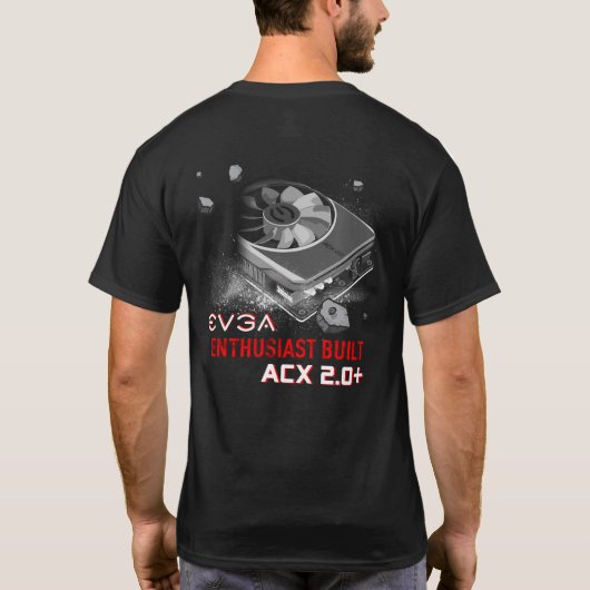 EVGAファン内蔵ACX 2.0+ Tシャツ (裏面)