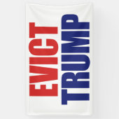 Evictトランプ – トランプ大統領 – アンチトランプ 横断幕 (縦)