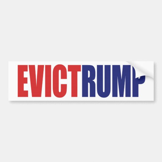 Evict Rump – トランプ大統領の弾劾 バンパーステッカー (正面)
