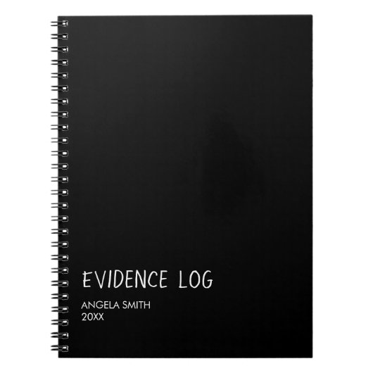 Evidence Log Notebook - ダークユーモアが面白いノート ノートブック (正面)