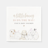 EVIEかわいいパステルウォーターカラーバニーベビーシャワー スタンダードカクテルナプキン (正面)