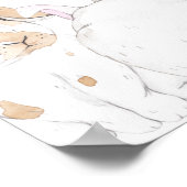 EVIEキュートパステルベビーバニーベビーシャワーウェルカム ポスター (角)