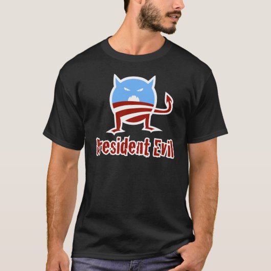 Evilアンチオバマの大統領 Tシャツ (正面)
