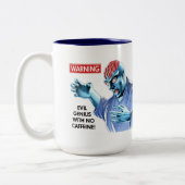 Evil先生: カフェインのマグ無し ツートーンマグカップ (左)