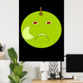 Evil Apple with Scar Halloween Poster ポスター (ホームオフィス)