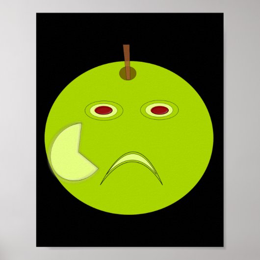Evil Apple with Scar Halloween Poster ポスター (正面)
