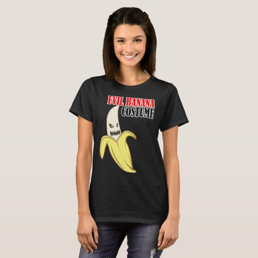 Evil Banana Costume Funny Tシャツ (正面フル)