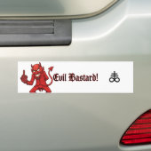 Evil Bastard バンパーステッカー (車上)